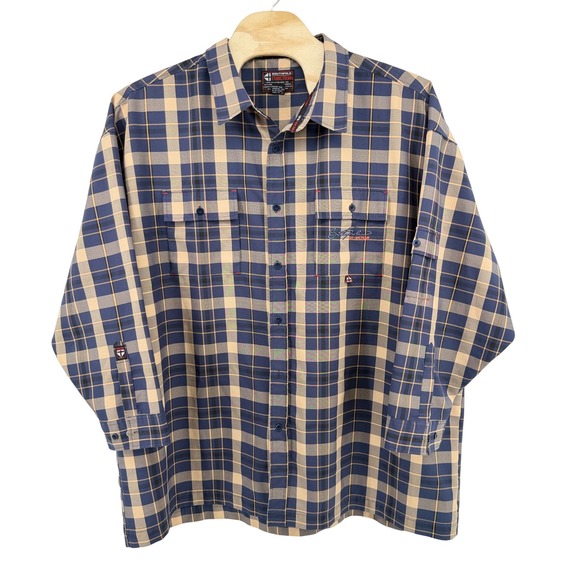 Southpole Other - Southpole Shirt Mens 5XL Blue Plaid Function Button Down Long Sleeve Utility